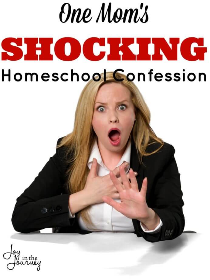 One mom shares your homeschool confession. In a world full of well behaved and scheduled homeschool moms, be prepared, this may shock you!