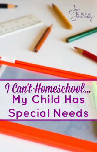 Think you can't homeschool because your child has special needs? One blogger shares 5 reasons why you can homeschool your special needs child! Don't miss #2!