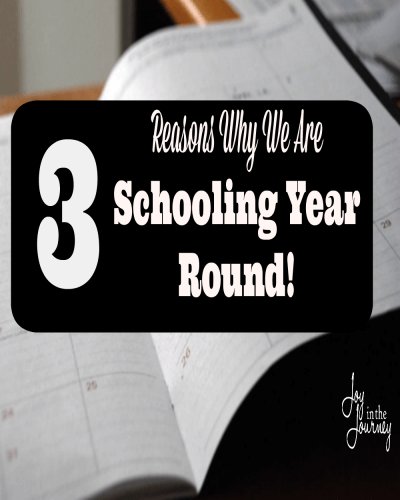 3 Reasons why we are Schooling Year Round! Considered schooling year round but not sure if you should? One mom shares why she is schooling year round and why maybe it will work for you too!