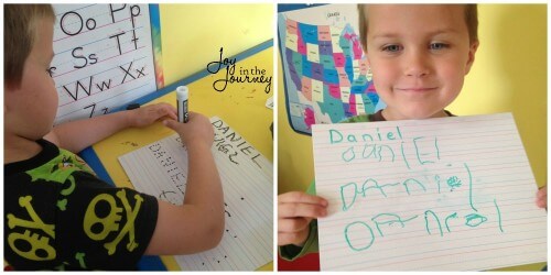 Dry Erase Board for Name Writing Practice