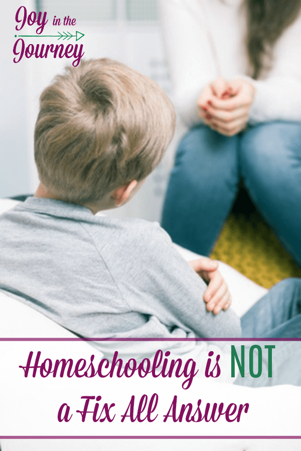 Considering homeschooling? That's great there are TONS of reasons to consider homeschooling. BUT, if you want it to fix a problem..... I have some bad news for you today. Homeschooling is not a fix all answer.