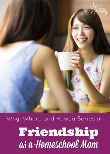 One of the most common search terms is making friends as a homeschool mom or keeping friends as a homeschool mom. It seems that friendship as a homeschool mom is a concern that many of us have.