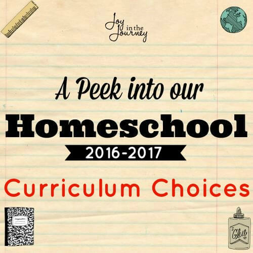 Our homeschool curriculum choices for 2016-2017. Curriculum for 6th, 4th and Kindergarten