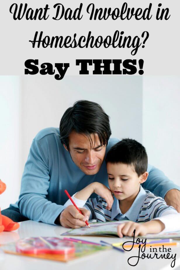 The answer to getting dad involved in homeschooling is pretty simple really. It is only two words, and you'll never believe what they are!