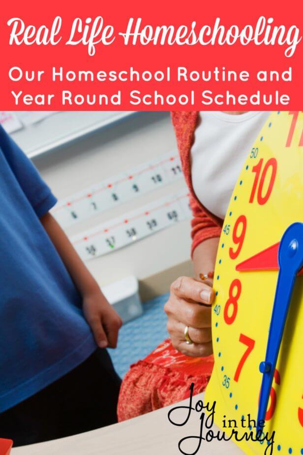 Want real life homeschooling? I'm sharing our real life homeschool routine and year round homeschool schedule