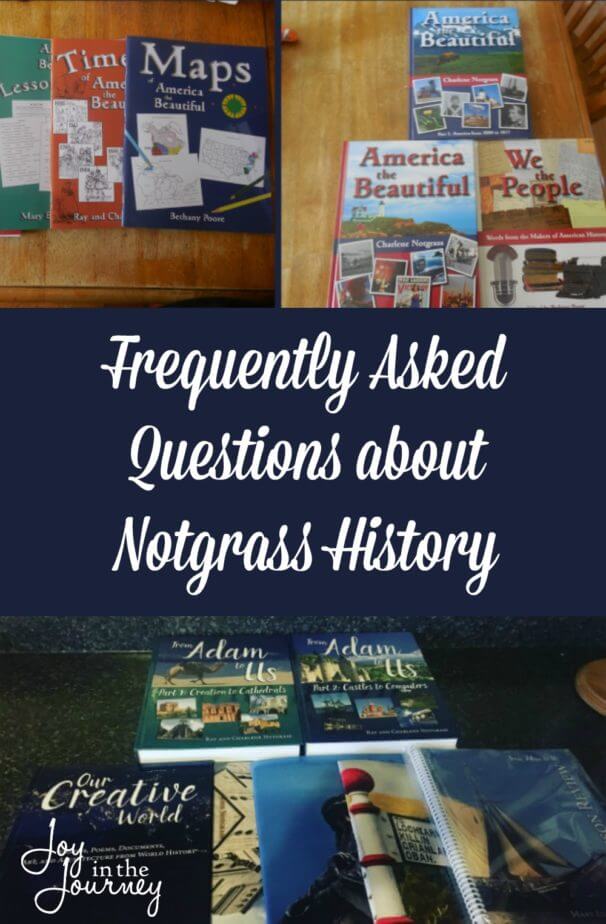 Because I've raved over Notgrass History so often on social media and here on the blog I have had a lot of people ask me questions about it. So, I wanted to have one place where I can address the questions about Notgrass History.