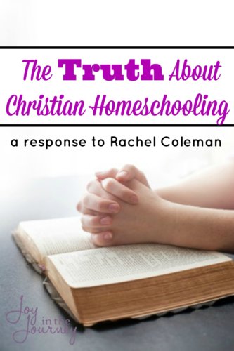 Want to know the truth about Christian homeschooling? It's not what some believe. We aren't out to brainwash our children, and know we aren't trying to abuse them and shelter them from the world. The truth may surprise you.