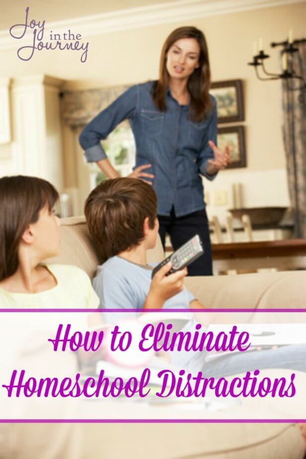 One common struggle homeschool moms have are distractions. Whether these homeschool distractions come from younger kids, the phone or even the husband we have to find a way to overcome them and get school done! Here are some tips that can help!
