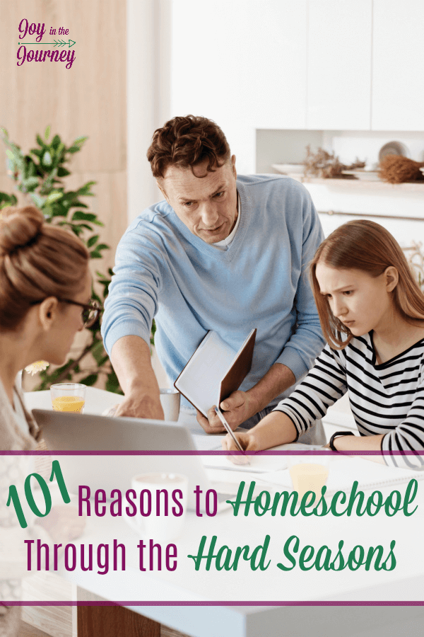 What do you do when homeschooling is hard? When you just want to throw in the towel instead of homeschooling one more day? Here are 101 reasons to keep homeschooling. Even when it is hard.