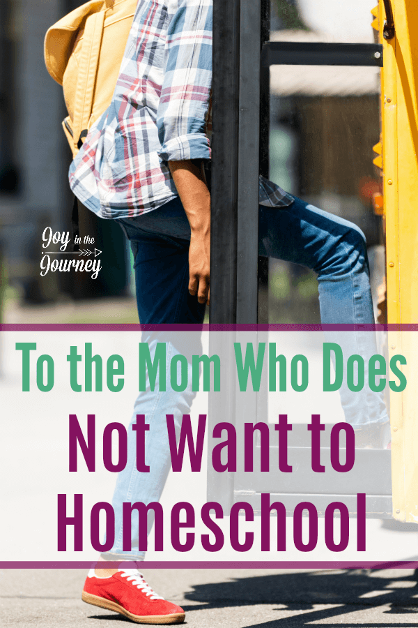 Dear Mom who does not want to homeschool, I see you. I know how you feel. You like your freedom. You like the way things are. You don’t want to be one of “those” people.