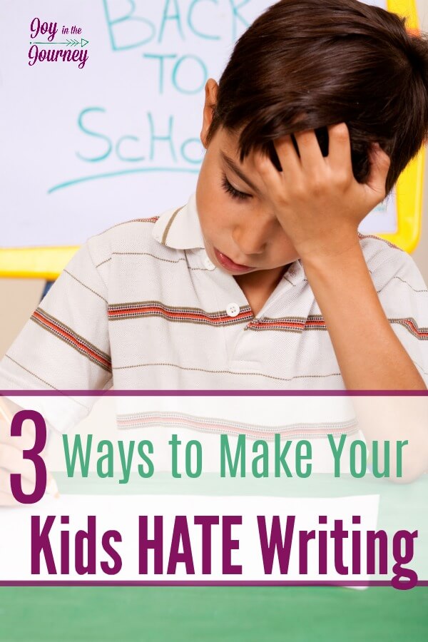 Want to make your kids hate writing? Of course not! But, if you are doing these three things you may be creating a reluctant writer.