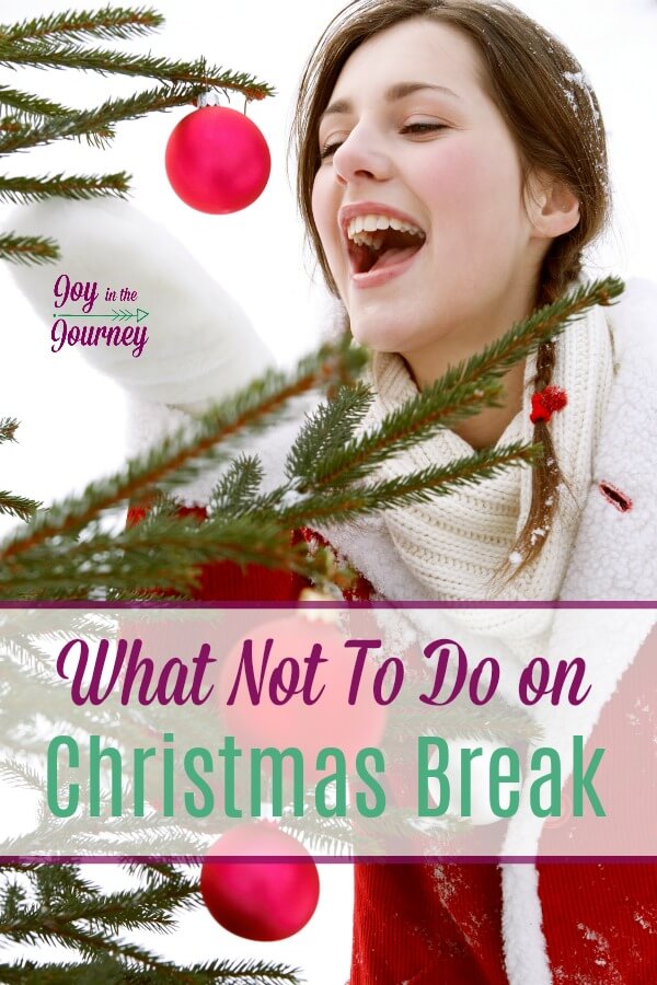 Homeschool moms don't get much of a Christmas break. I mean there are 500 things to do on Christmas break. But to TRULY have a Christmas break we homeschool moms have to say NO to a few things.