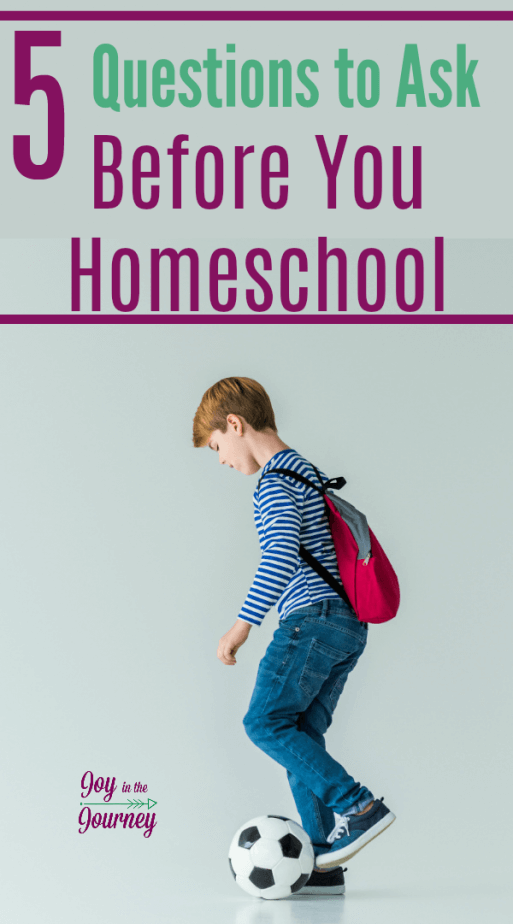 Before you homeschool you should ask yourself a few questions. These questions can help you get through your first year of homeschooling like a pro!