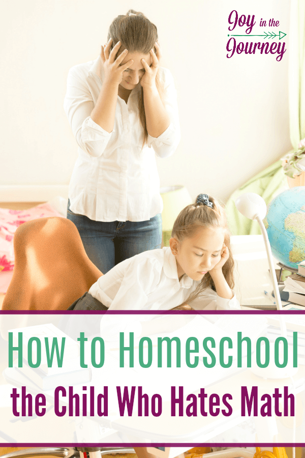 Do you have a child who hates math? I had no clue how to homeschool the child who hates math, and realized I was doing it ALL wrong! Here's how to do it right!