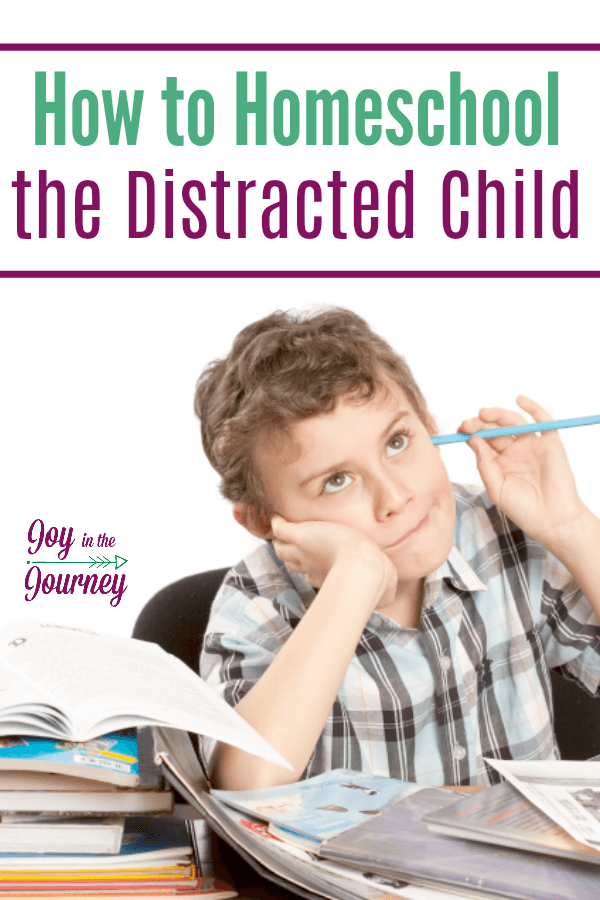 Homeschooling a distracted child can be a challenge. It can make for a long homeschool day and a frustrated mom and child. Here are some tips for how to homeschool the distracted child.