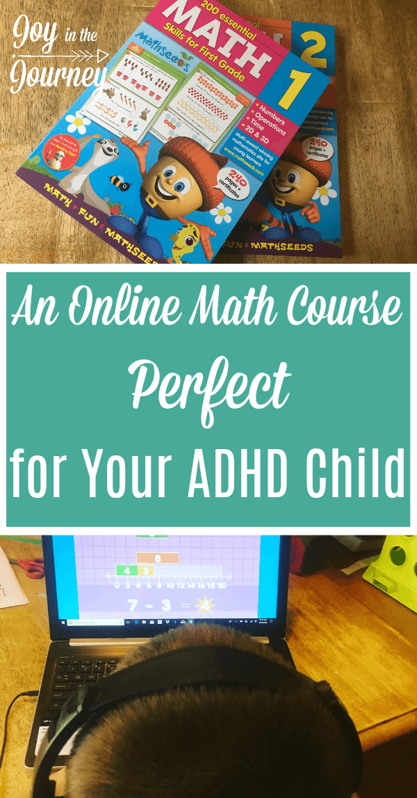 Do you have a young child with ADHD that struggles with math? Try this online math course PERFECT for the ADHD child. With fun, games, worksheets and more, your child will be begging to do math. . #math #ADHD #onlinelearning #Mathseeds #homeschool #curriculum #homeschooling #ihsnet 