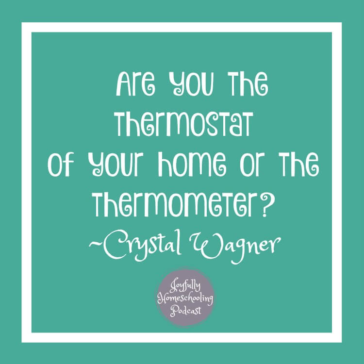 The tone in your home matters. Struggle with patience in your homeschool? Are you the thermostat or the thermometer