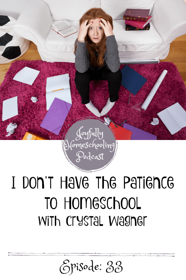 Have you ever struggled with having the patience to homeschool? In this episode Misty and her guest Crystal Wagner are chatting homeschooling, the tone of our homes and whether or not you need patience to homeschool.