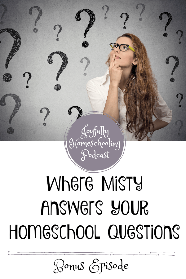 I asked you all if you had questions for me about homeschooling and you answered. Now, I am answering YOUR homeschool questions in this episode. 