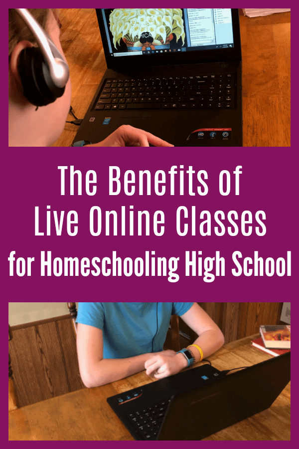 If you are considering online classes for your homeschool,  I'd like to introduce you to a few benefits I have come across through the years. Live online classes are particularly helpful for homeschooling high school. 