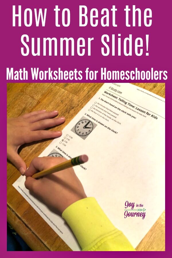 Looking forward to a summer off? Me too! However, I was also worried about the summer slide when it comes to math. But, not anymore! Beat the summer slide with these math worksheets for homeschoolers