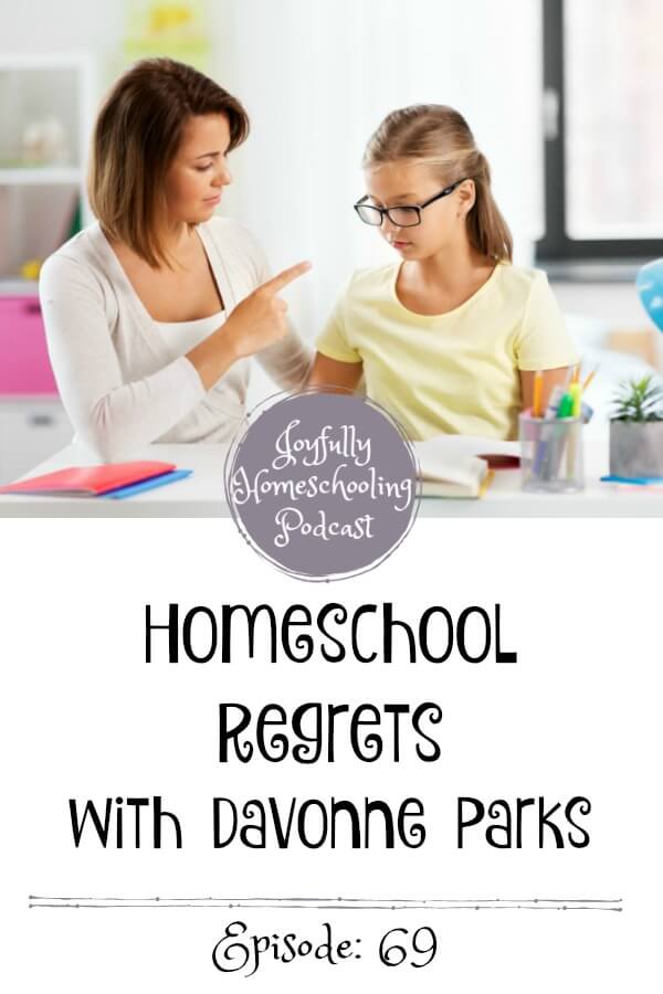 In this episode, Davonne and I chat homeschool regrets, what we were like when we first began homeschooling, and how we have changed through the years. Guys, this episode will give you a peek into what I was REALLY like as a new homeschool mom. We also chat what it is like to be a working outside the home, homeschool mom, and how you can homeschool when your life is in chaos. Literally.