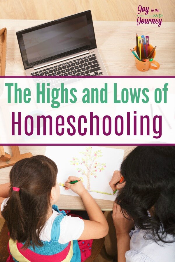 Through the years we have experienced many highs and lows of homeschooling. As homeschool moms, we need to realize that with every high, there will be lows. There are seasons of homeschooling and sometimes we have to take the good with the bad.