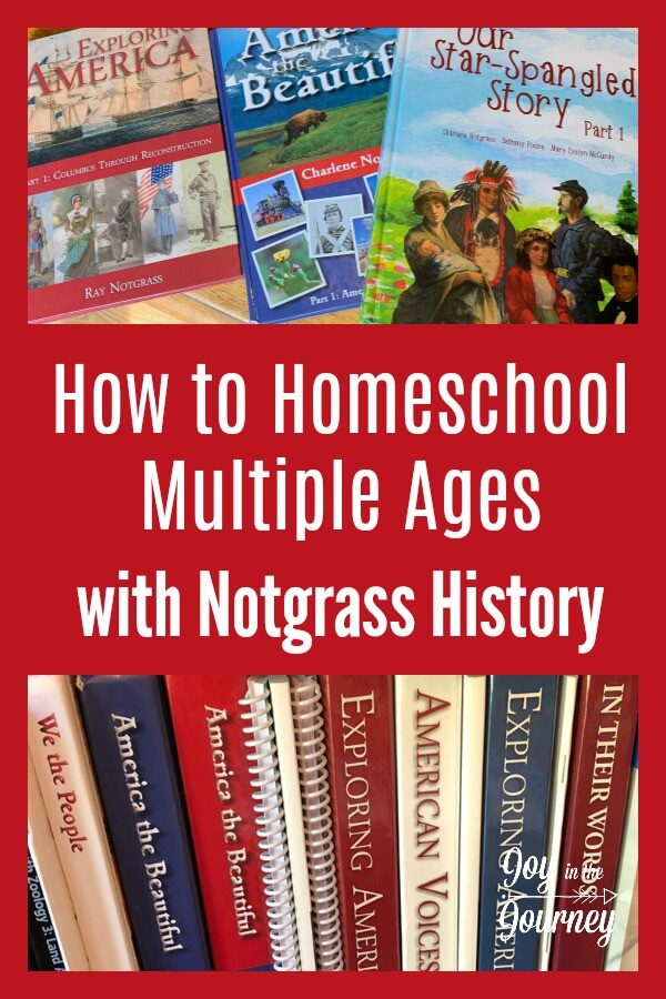 Are you considering Notgrass History, but not sure how or if you can use it with multiple grades? This blog post breaks down exactly HOW you can use Notgrass History with ALL of your kids.