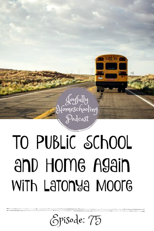 In this episode, Latonya Moore and I  talk about what lead up to the decision for her to put her children back in public school. We talk transitions, regrets, internal obstacles and more. If you have ever thought the grass looked greener on the other side, this episode is for you!