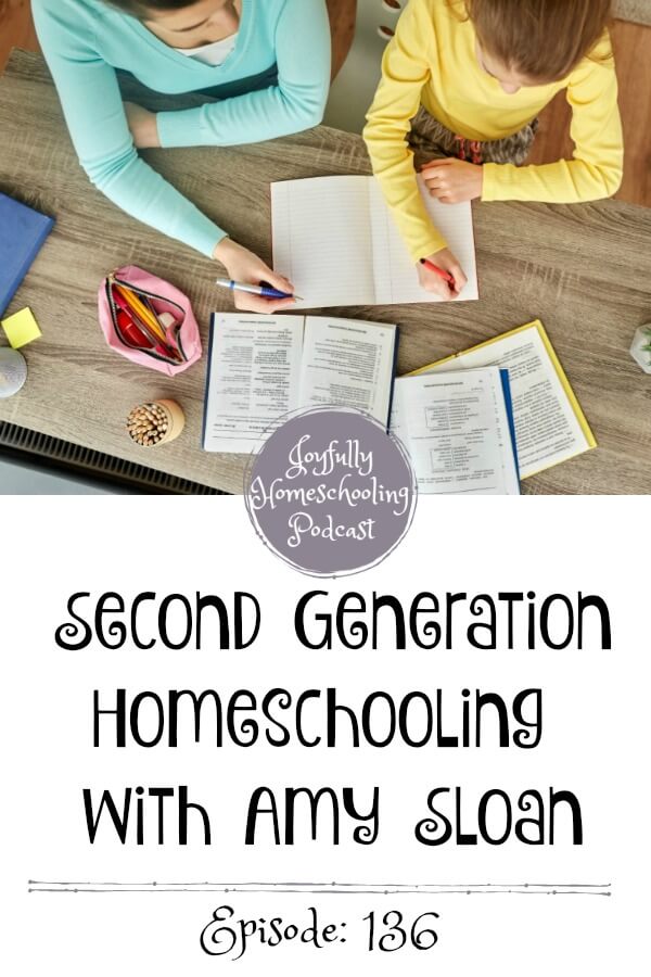 Have you ever wondered what it is like to be a second-generation homeschooler? In this episode I am chatting with Amy Sloan about homeschooling, being homeschooled, changes her family have seen through the years in homeschooling (good and bad) and so much more! 